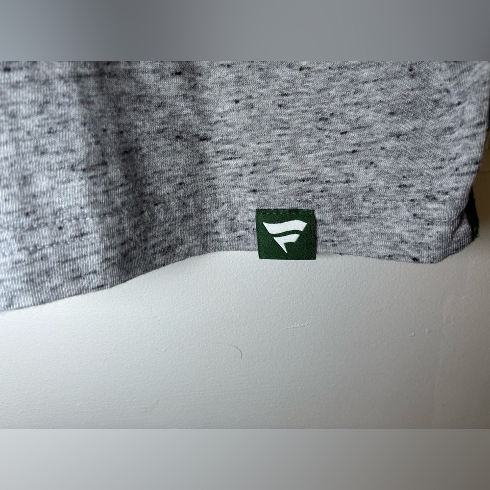 Fanatics New York Jets T Shirt Textured Logo XL Soft Light Gray White Green - Picture 2 of 7